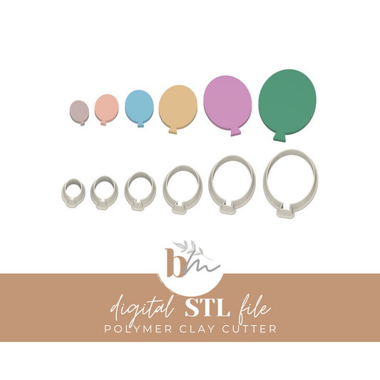Balloon - 6 Sizes | Digital STL File | Polymer Clay Tools & Cutters
