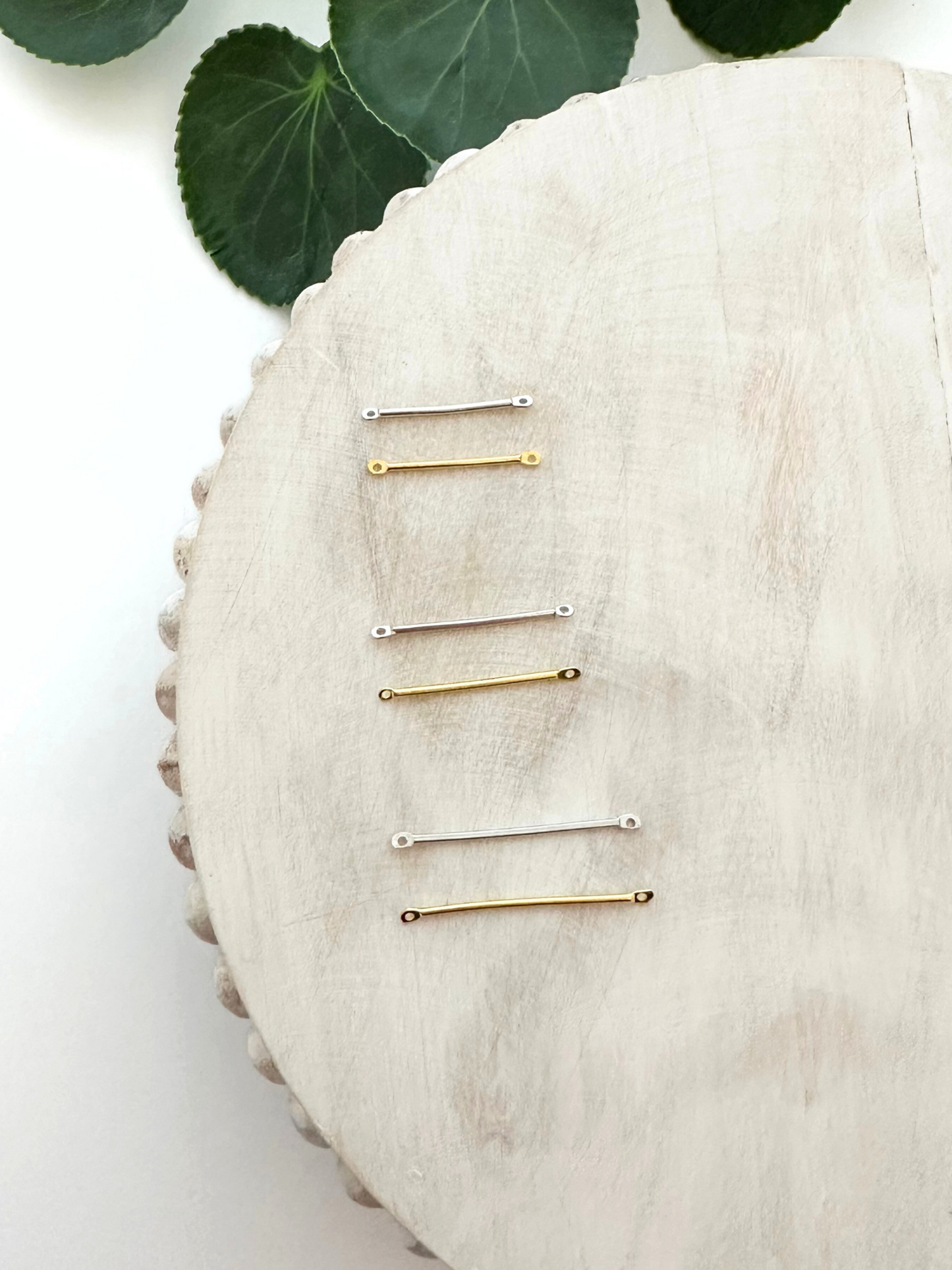 Bar Connector Charm - 25mm, 30mm, 35mm - Gold or Silver (10pc)