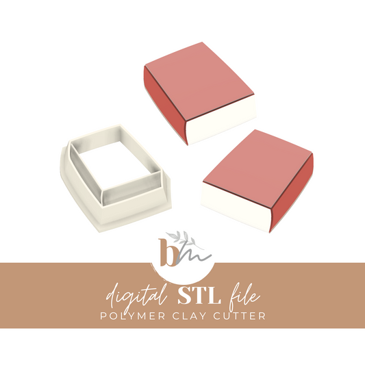 Closed Book - 5 Sizes | Digital STL File | Polymer Clay Tools & Cutters