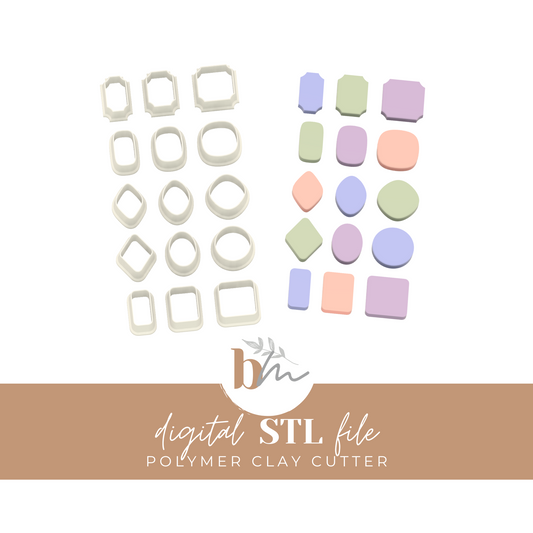 Charm Bar Cutters - 15 Styles  | Digital STL File | Polymer Clay Tools & Cutters