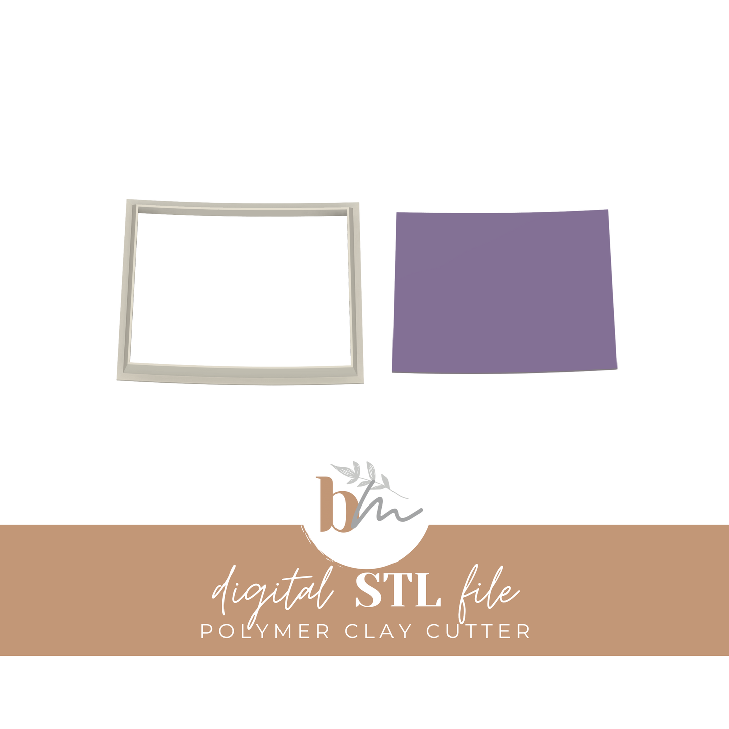 Colorado State Silhouette - 4 Sizes | Digital STL File | Polymer Clay Tools & Cutters