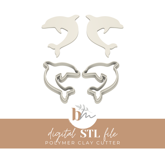 Dolphin - 2 Sizes | Digital STL File | Polymer Clay Tools & Cutters