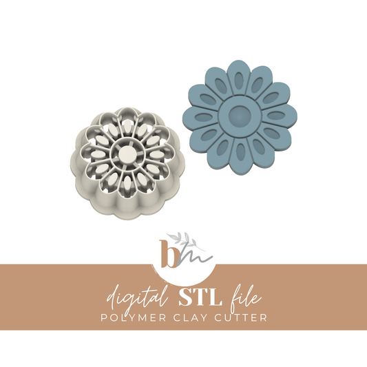 Embossed Flower | Digital STL File | Polymer Clay Tools & Cutters