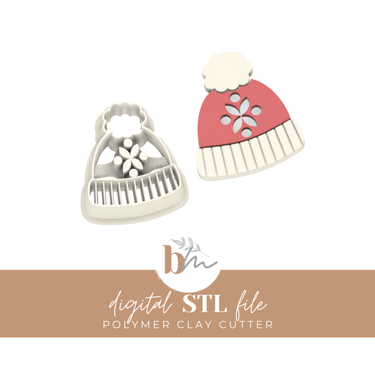 Scandi Folk Winter Hat - 2 Sizes | Digital STL File | Polymer Clay Tools & Cutters