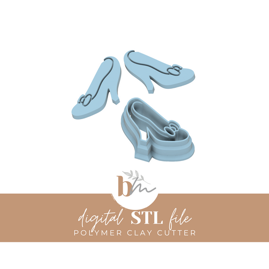 Princess Shoe | Digital STL File | Polymer Clay Tools & Cutters