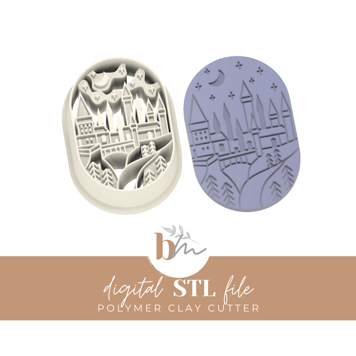 Magic Wizarding School Scene | Digital STL File | Polymer Clay Tools & Cutters