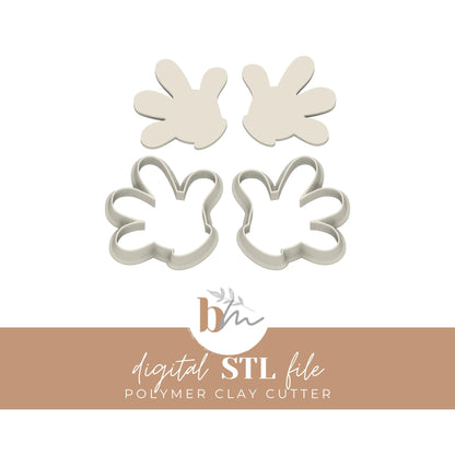 Mouse Gloves - 5 Sizes | Digital STL File | Polymer Clay Cutters & Tools