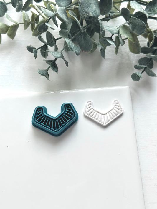 Embossed Vee | Polymer Clay Cutter