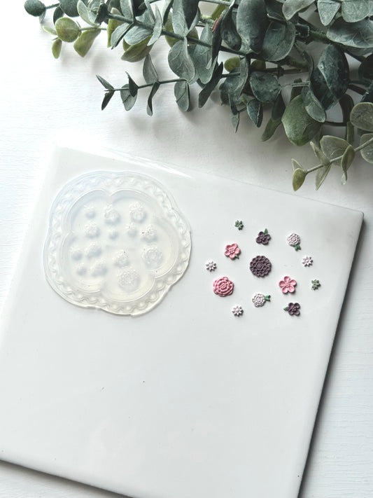 Micro Mixed Flowers Mold | M04