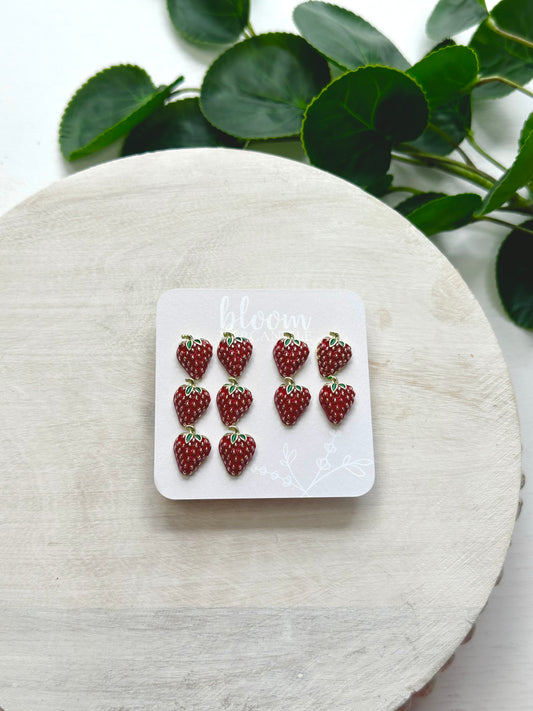 Red Strawberries | Add-On Stud Packs (5 pair)