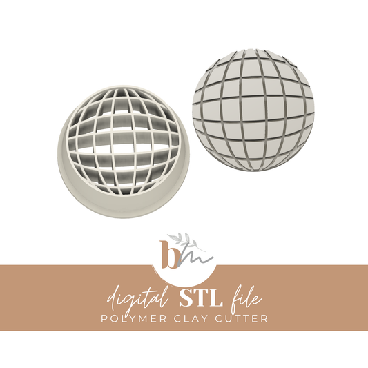 Mirror Ball - 3 Sizes | Digital STL File | Polymer Clay Tools & Cutters
