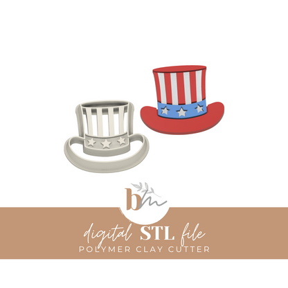 Patriotic Hat | Digital STL File | Polymer Clay Tools & Cutters