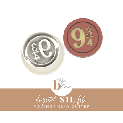 Magical Train Platform Sign - 3 Sizes | Digital STL File | Polymer Clay Tools & Cutters