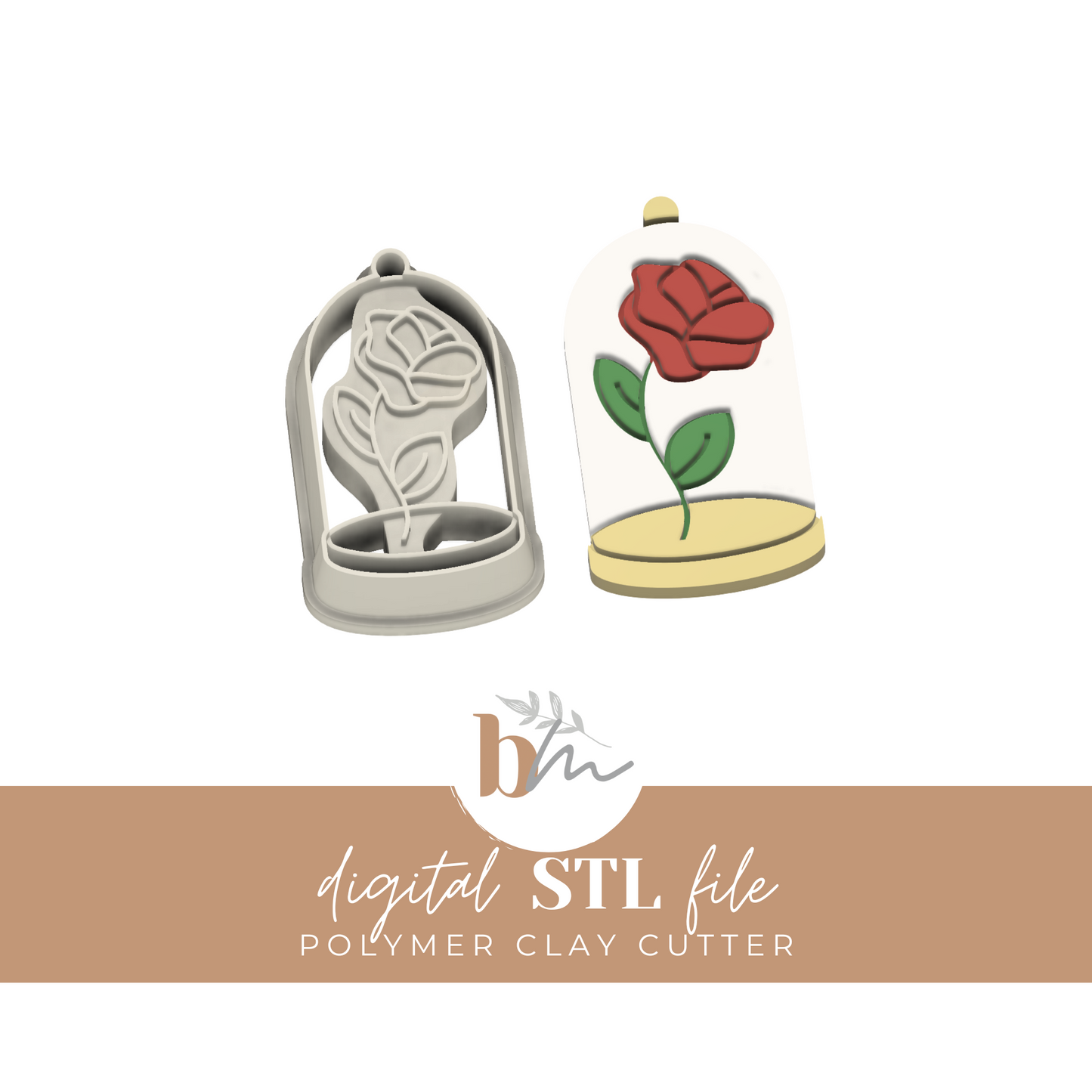Princess Rose | Digital STL File | Polymer Clay Tools & Cutters