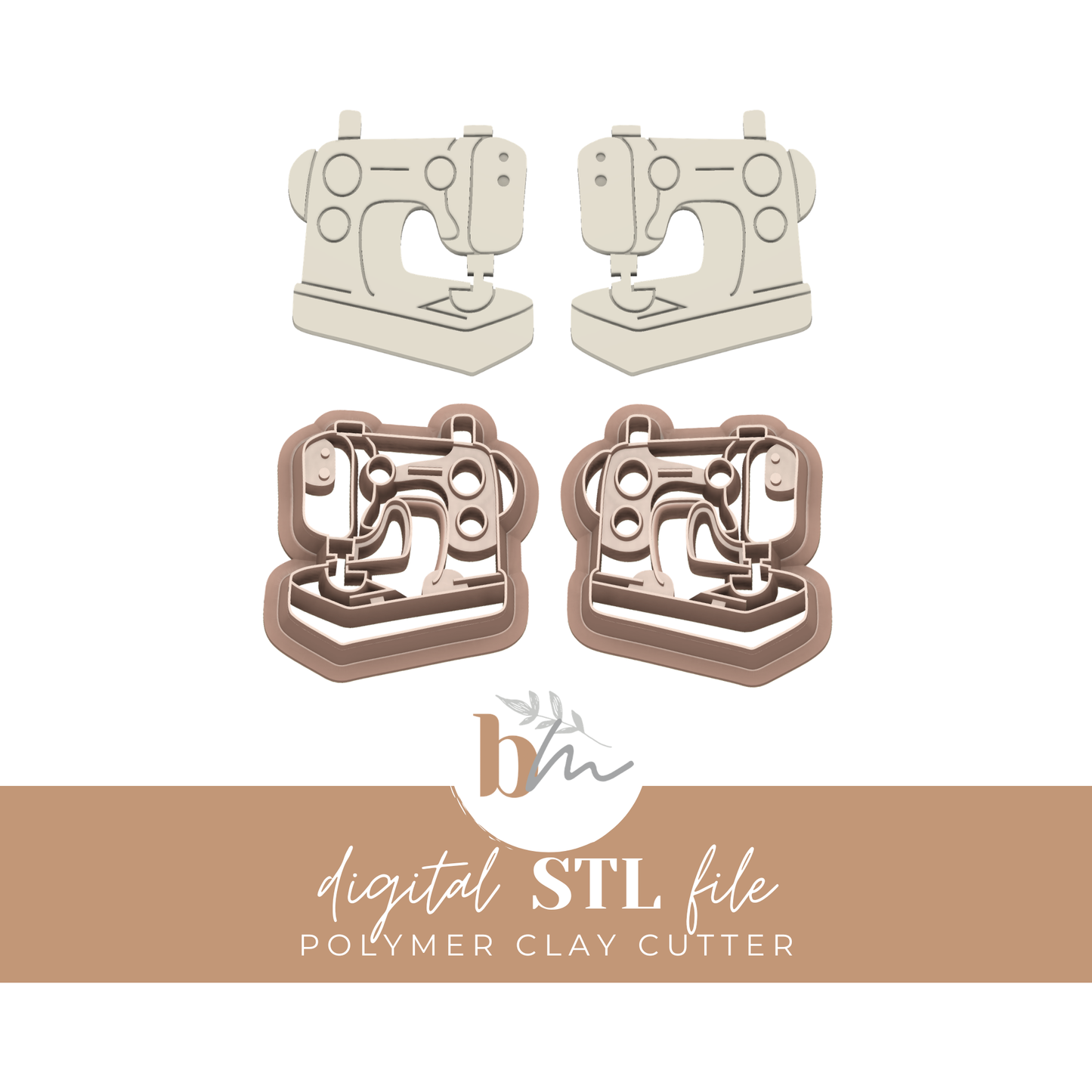 Sewing Machine | Digital STL File | Polymer Clay Tools & Cutters