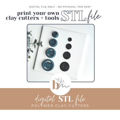 8-Ball - 4 Sizes | Digital STL File | Polymer Clay Tools & Cutters