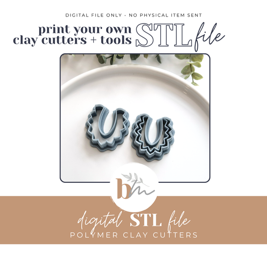 Aztec Pointed Scallop Arch - 2 Designs | Digital STL File | Polymer Clay Tools & Cutters