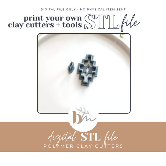 Aztec Stairs - 2 Piece Set | Digital STL File | Polymer Clay Tools & Cutters