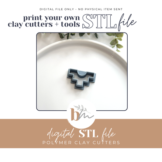 Aztec Stairs Arch | Digital STL File | Polymer Clay Tools & Cutters
