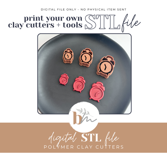 Alarm Clock - 3 Sizes | Digital STL File | Polymer Clay Tools & Cutters