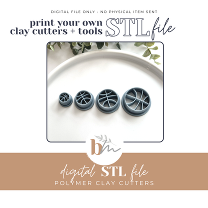 Basketball - 4 Sizes | Digital STL File | Polymer Clay Tools & Cutters