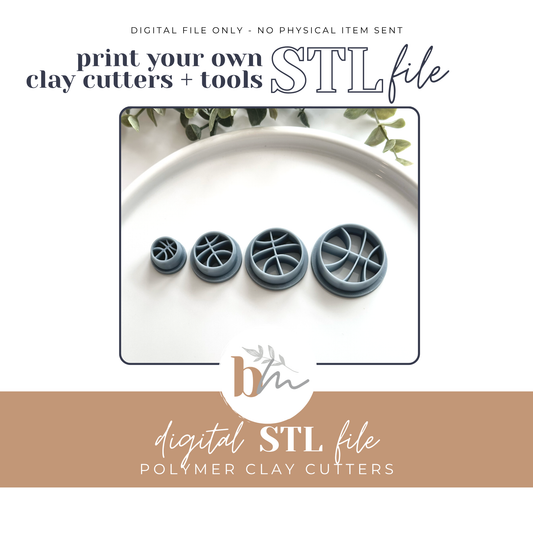 Basketball - 4 Sizes | Digital STL File | Polymer Clay Tools & Cutters