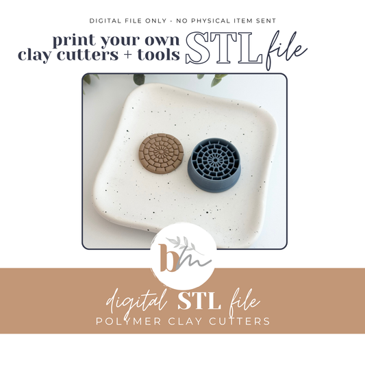 Bricked Circle | Digital STL File | Polymer Clay Tools & Cutters