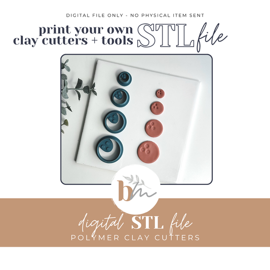Bowling Ball - 4 Sizes | Digital STL File | Polymer Clay Tools & Cutters