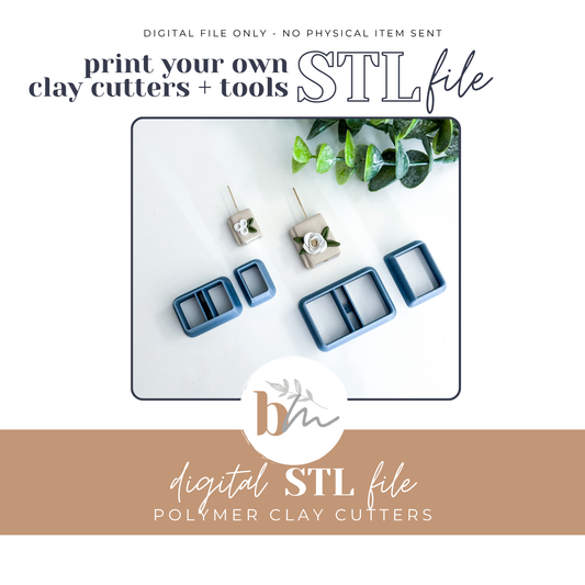Book Builder Sets - 2 Sizes | Digital STL File | Polymer Clay Tools & Cutters