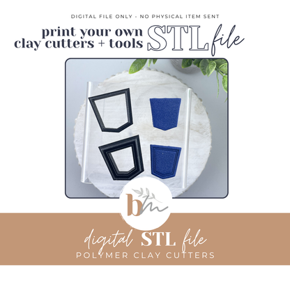 Blue Jean Pocket - 2 Designs | Digital STL File | Polymer Clay Tools & Cutters