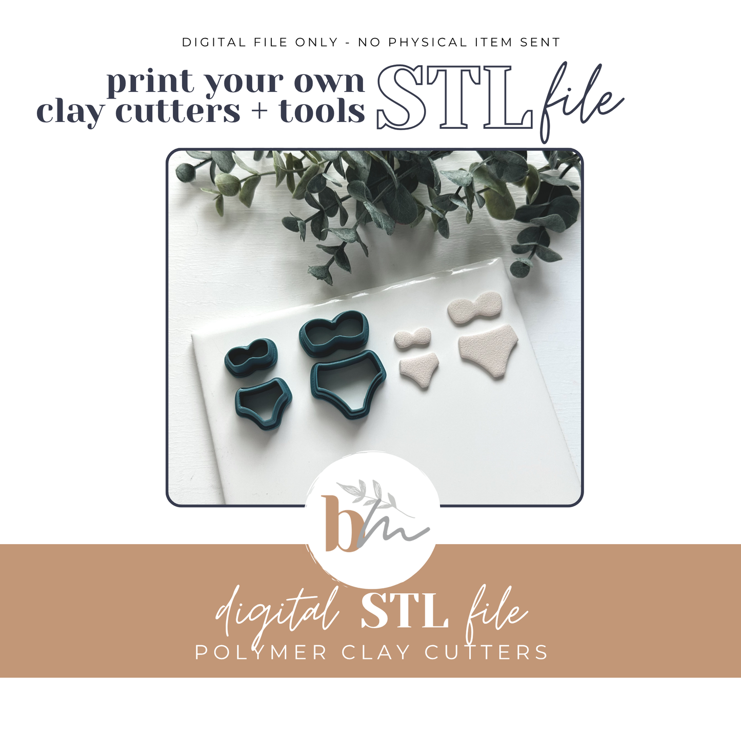 Bikini Top and Bottom - 2 Sizes | Digital STL File | Polymer Clay Tools & Cutters