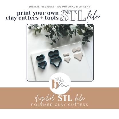 Bikini Top and Bottom - 2 Sizes | Digital STL File | Polymer Clay Tools & Cutters