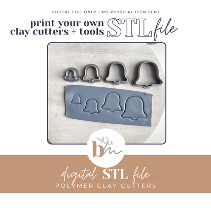 Bell - 4 Sizes | Digital STL File | Polymer Clay Tools & Cutters