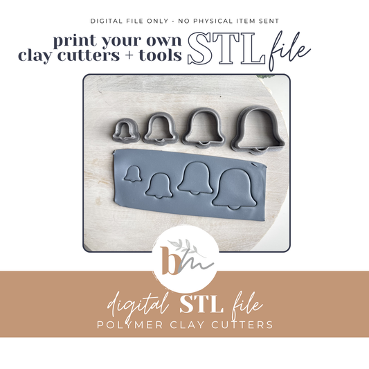 Bell - 4 Sizes | Digital STL File | Polymer Clay Tools & Cutters