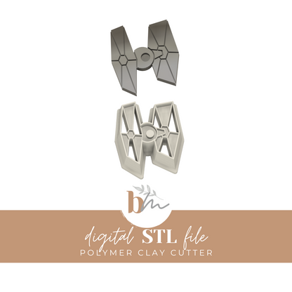 Galactic Fighter Ship - 6 Sizes | Digital STL File | Polymer Clay Tools & Cutters