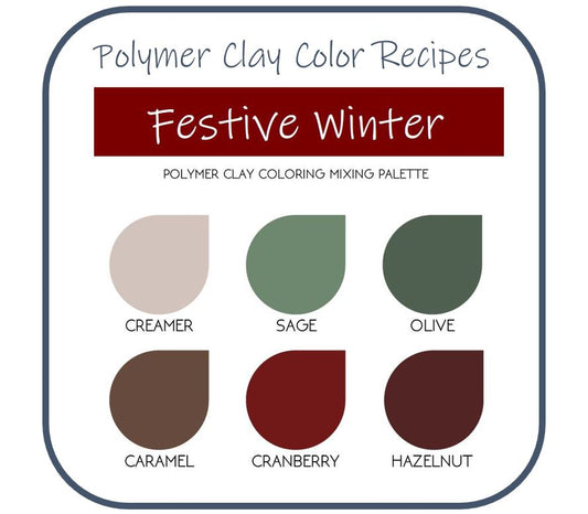 Festive Winter Holiday | Sculpey Premo | Polymer Clay Color Recipes