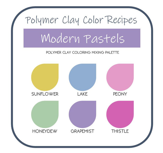 Modern Pastels | Sculpey Premo | Polymer Clay Color Recipes