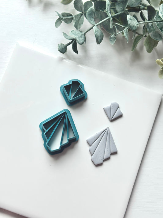Squared Floral Fans | Polymer Clay Cutter