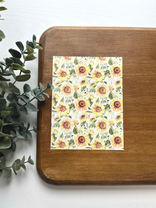 Watercolor Sunflowers | FL017 | Image Transfer Paper