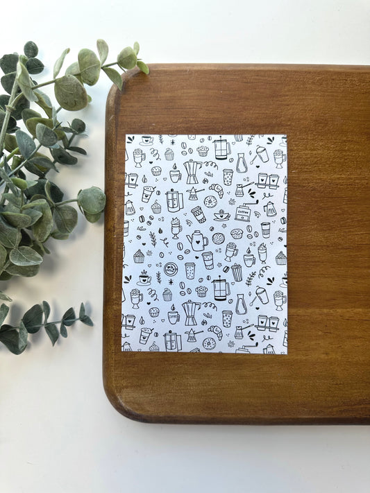But First, Coffee in Black & White | CF03 | Image Transfer Paper