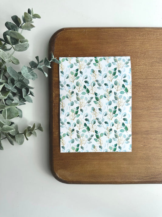 Green Watercolor Leaves | BT13 | Image Transfer Paper