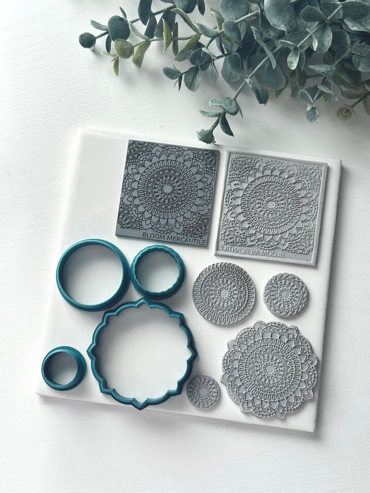 Mandala | MM02 | Texture Mat & Polymer Clay Cutters