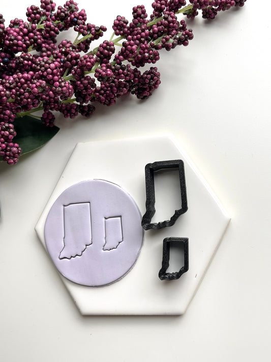 Indiana | State Silhouettes | Polymer Clay Cutter