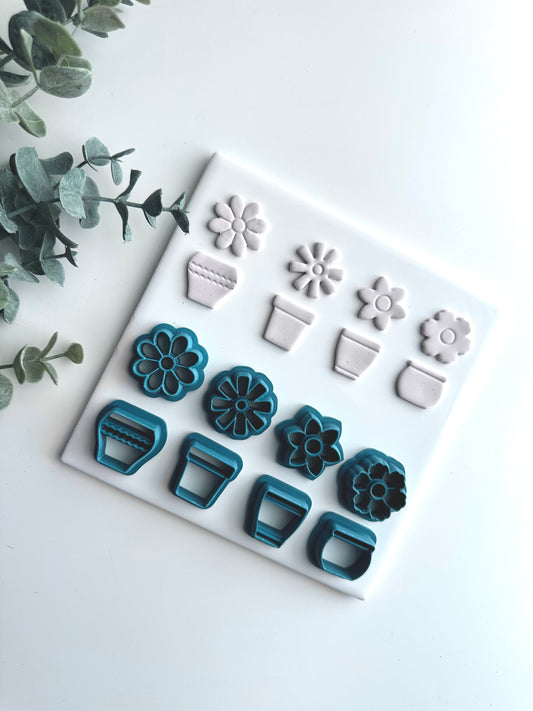 Flowers & Flower Pots | Spring Collection | Polymer Clay Cutter